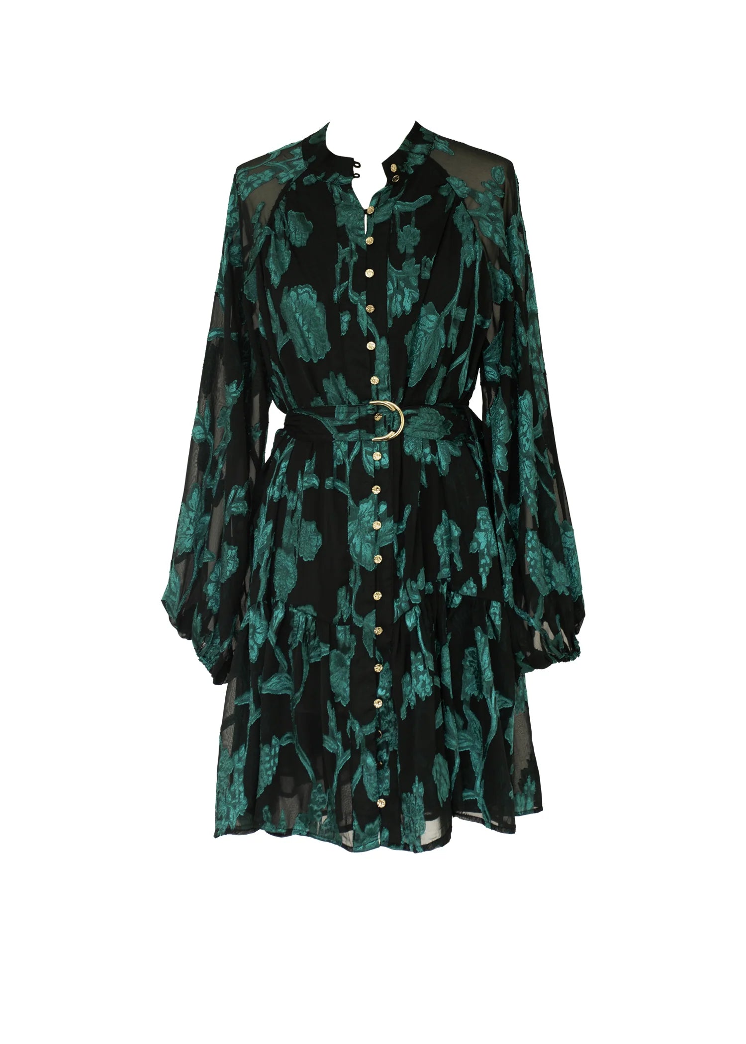 Azalea Dress - Emerald Floral