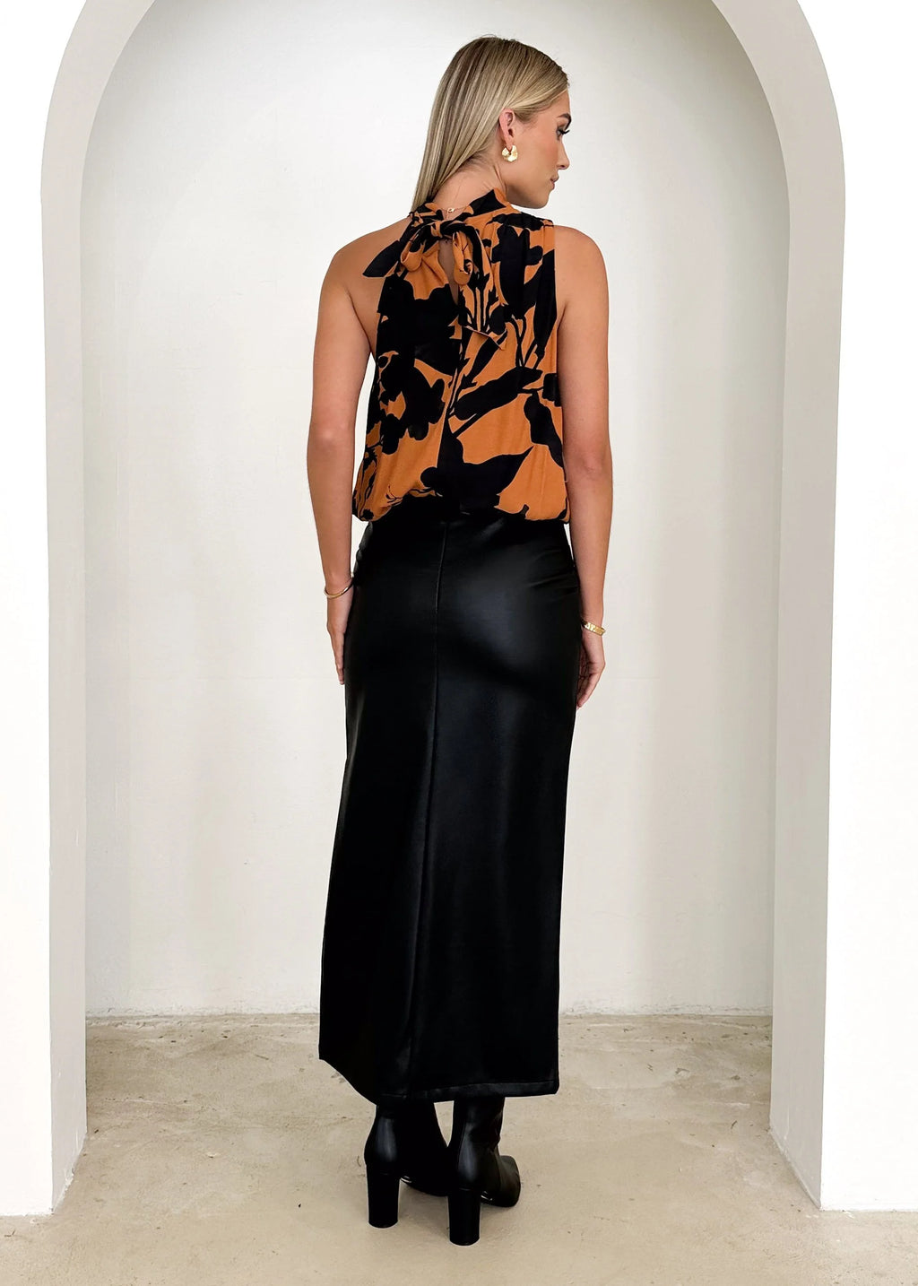 Edreo Top - Orange Floral