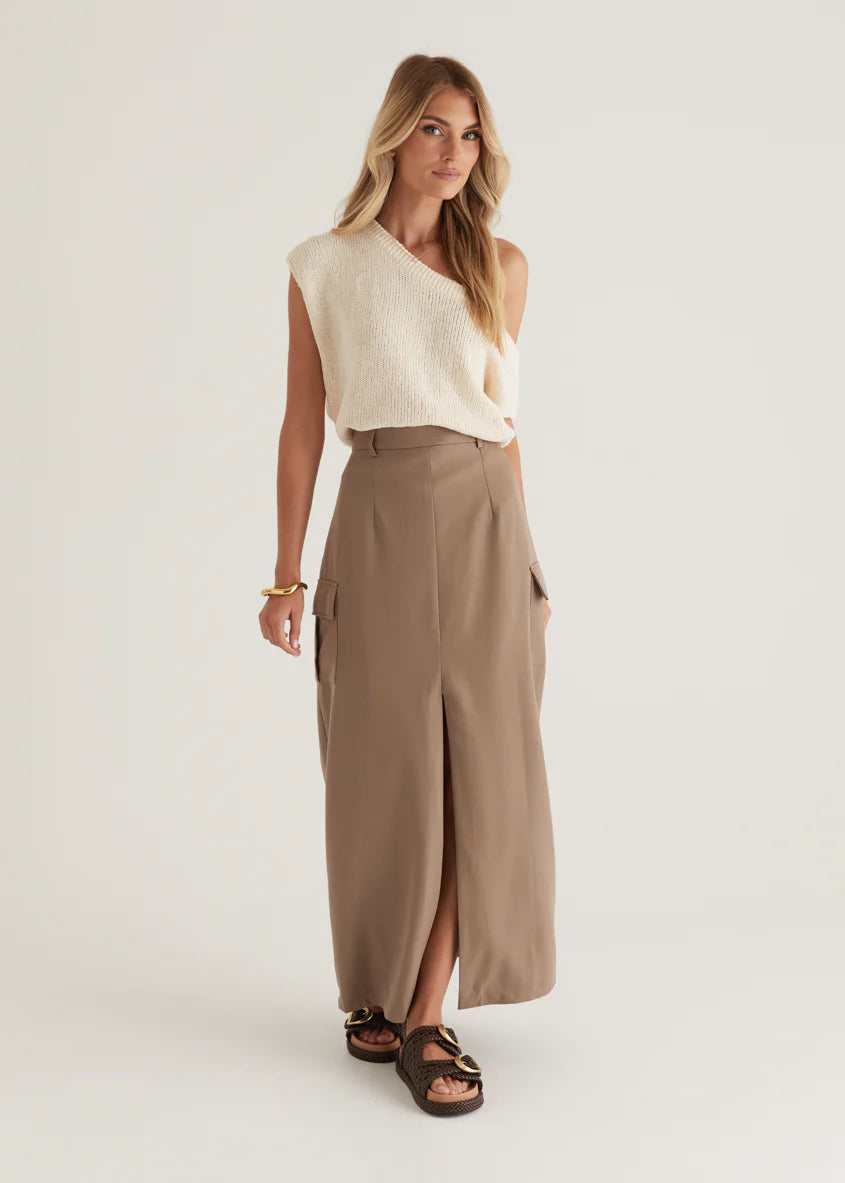 Rhetta Maxi Skirt - Khaki