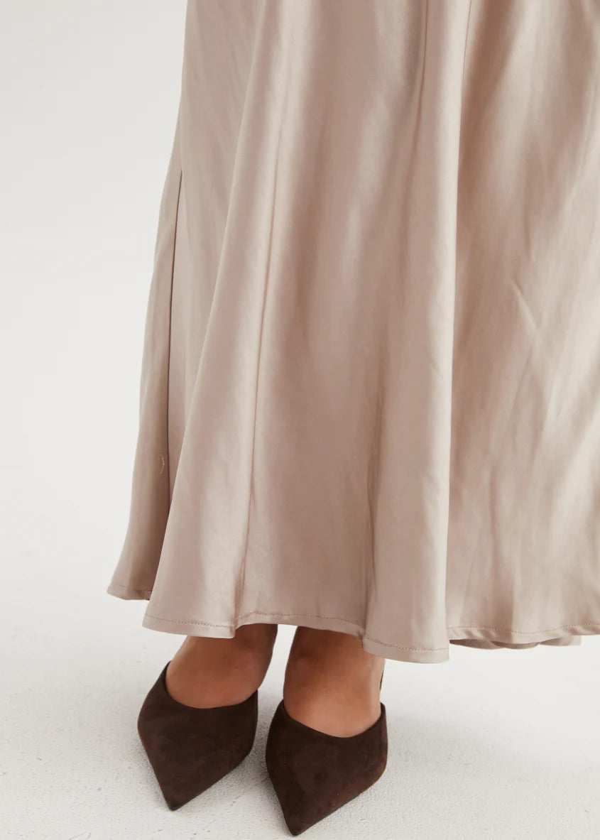 Rosalie Midi Skirt - Taupe