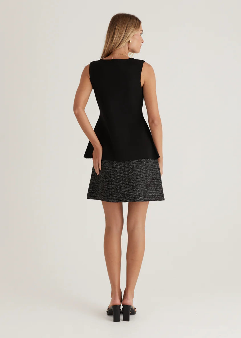 Tristy Knit Vest - Black