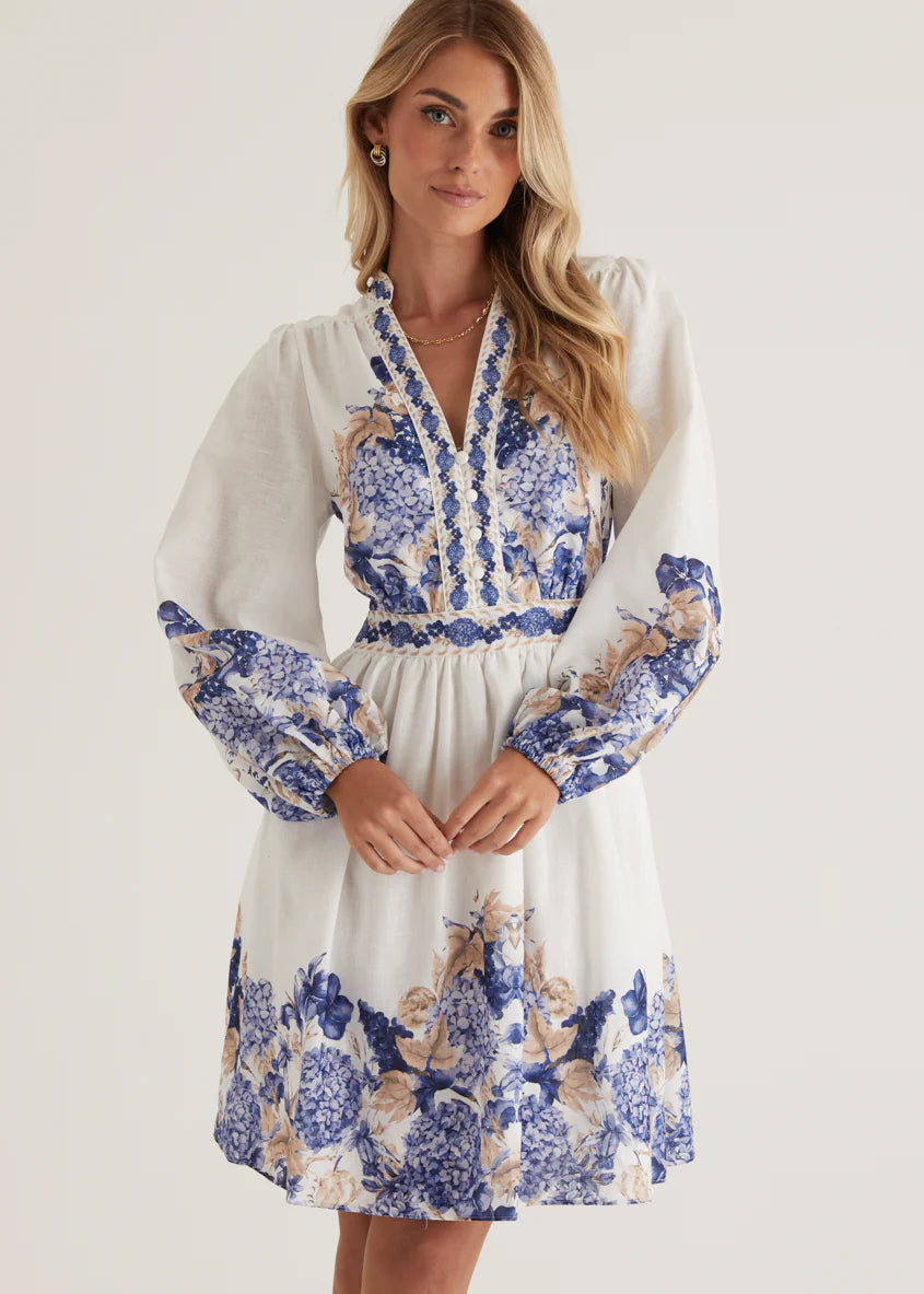 Veracruz Dress - White Hydrangea