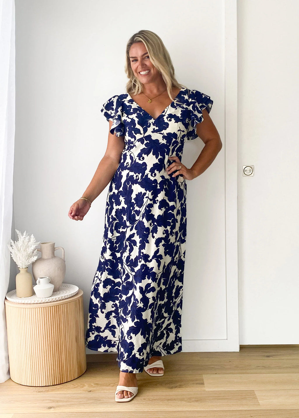 Xandra Maxi Dress - Navy Paisley