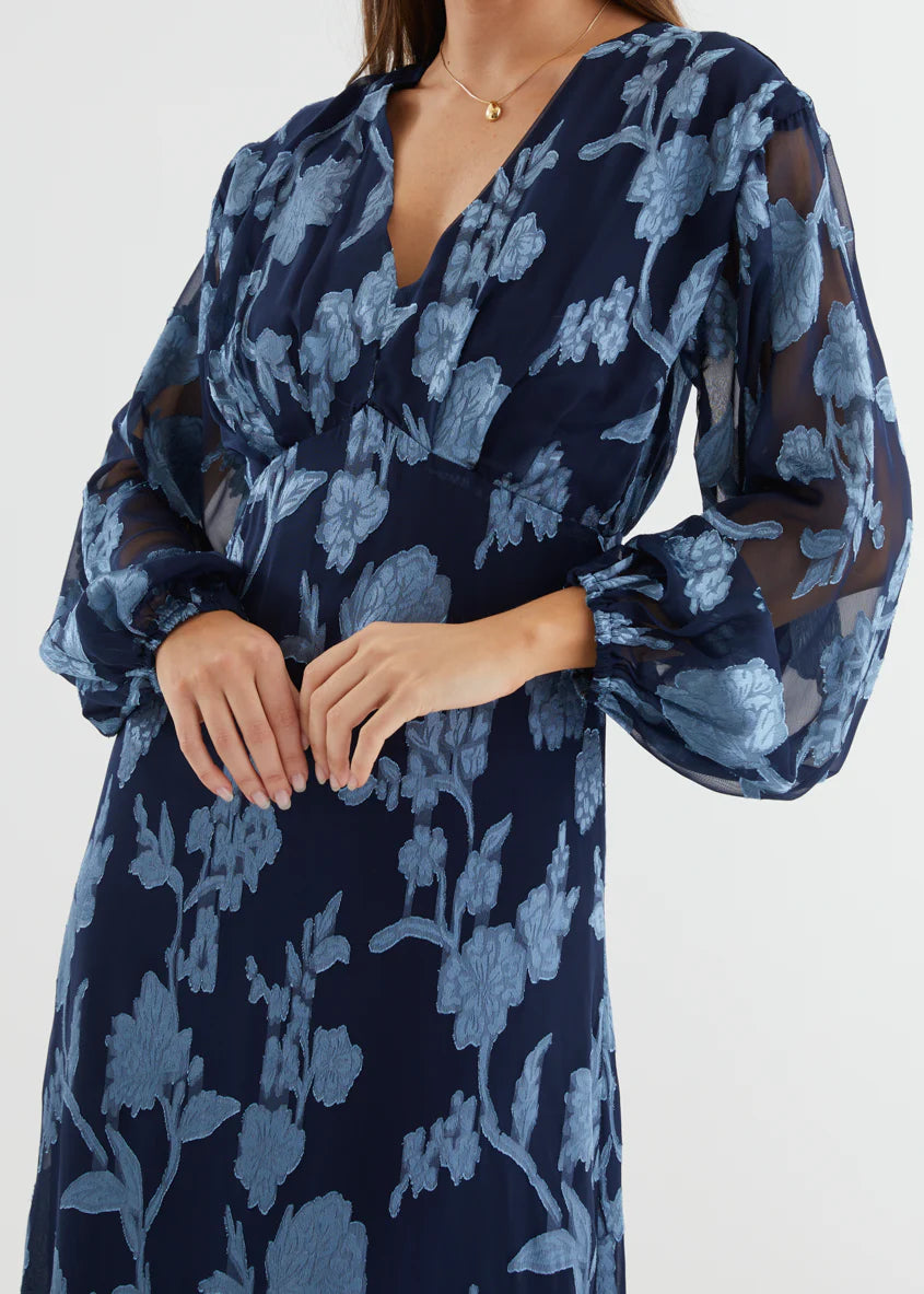 Primavera Maxi Dress - Blue Floral