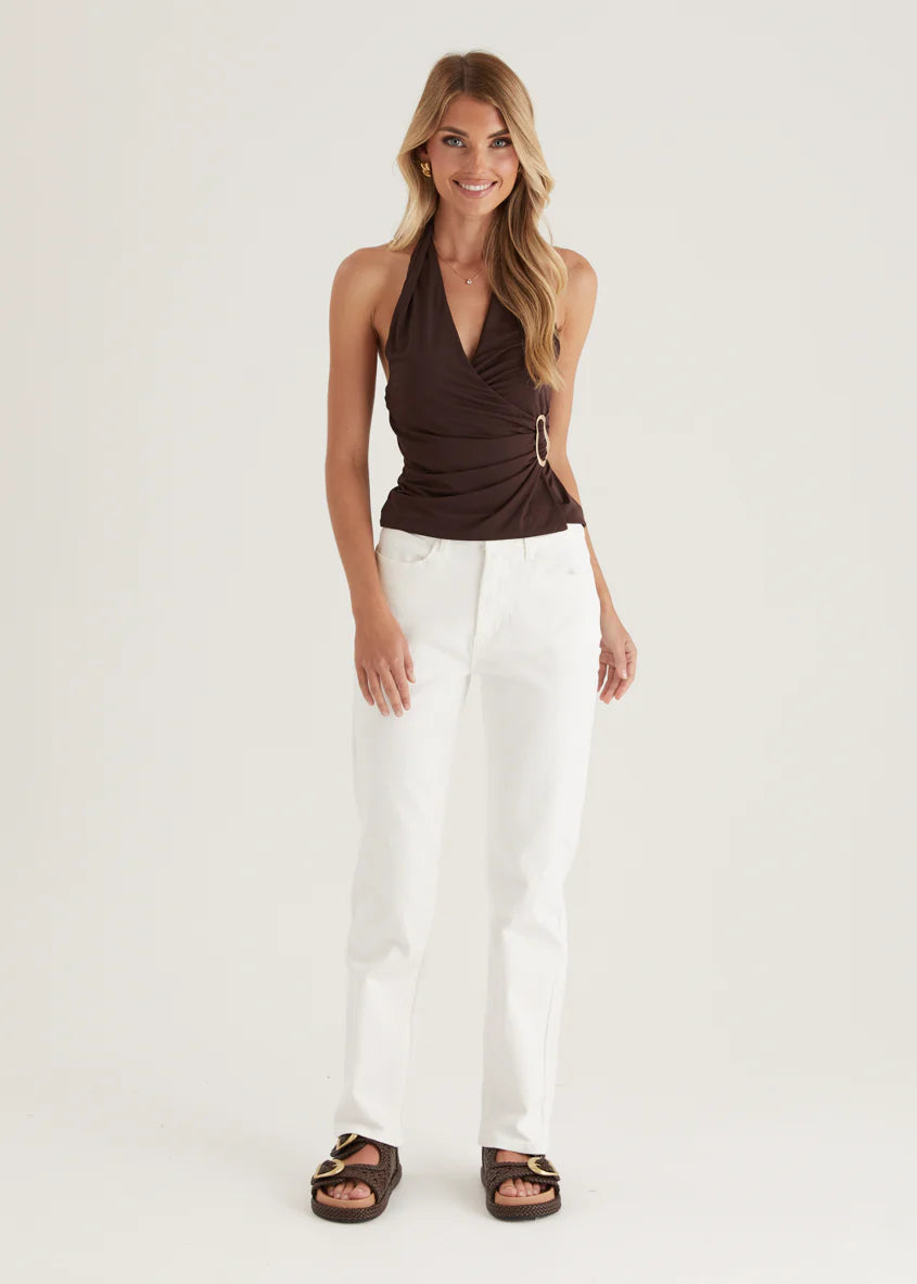 Isobel Stretch Jeans - Off White