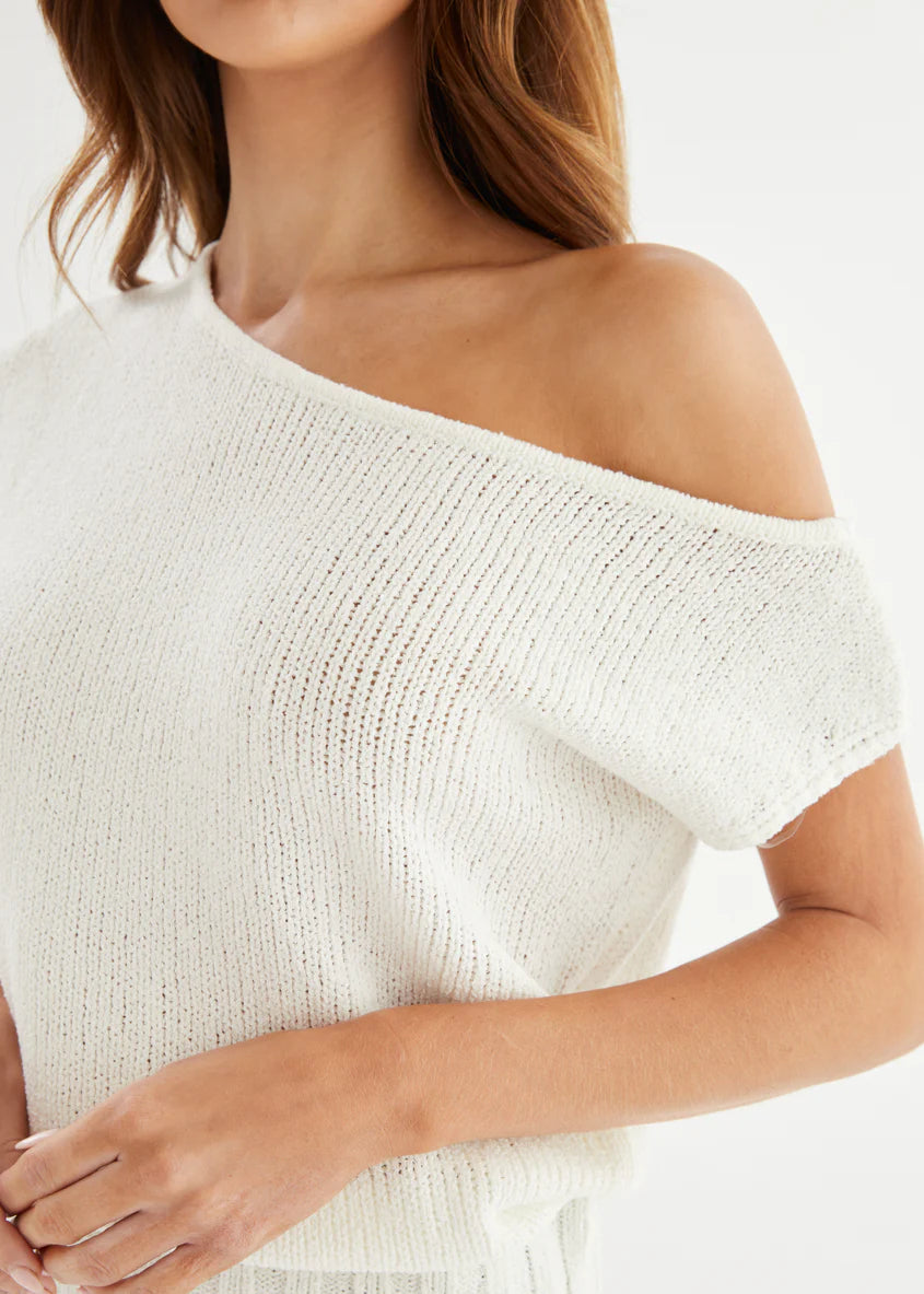 Milana Drop Shoulder Top - Off White