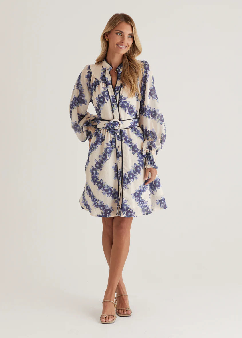 Silene Dress - Blue Floral