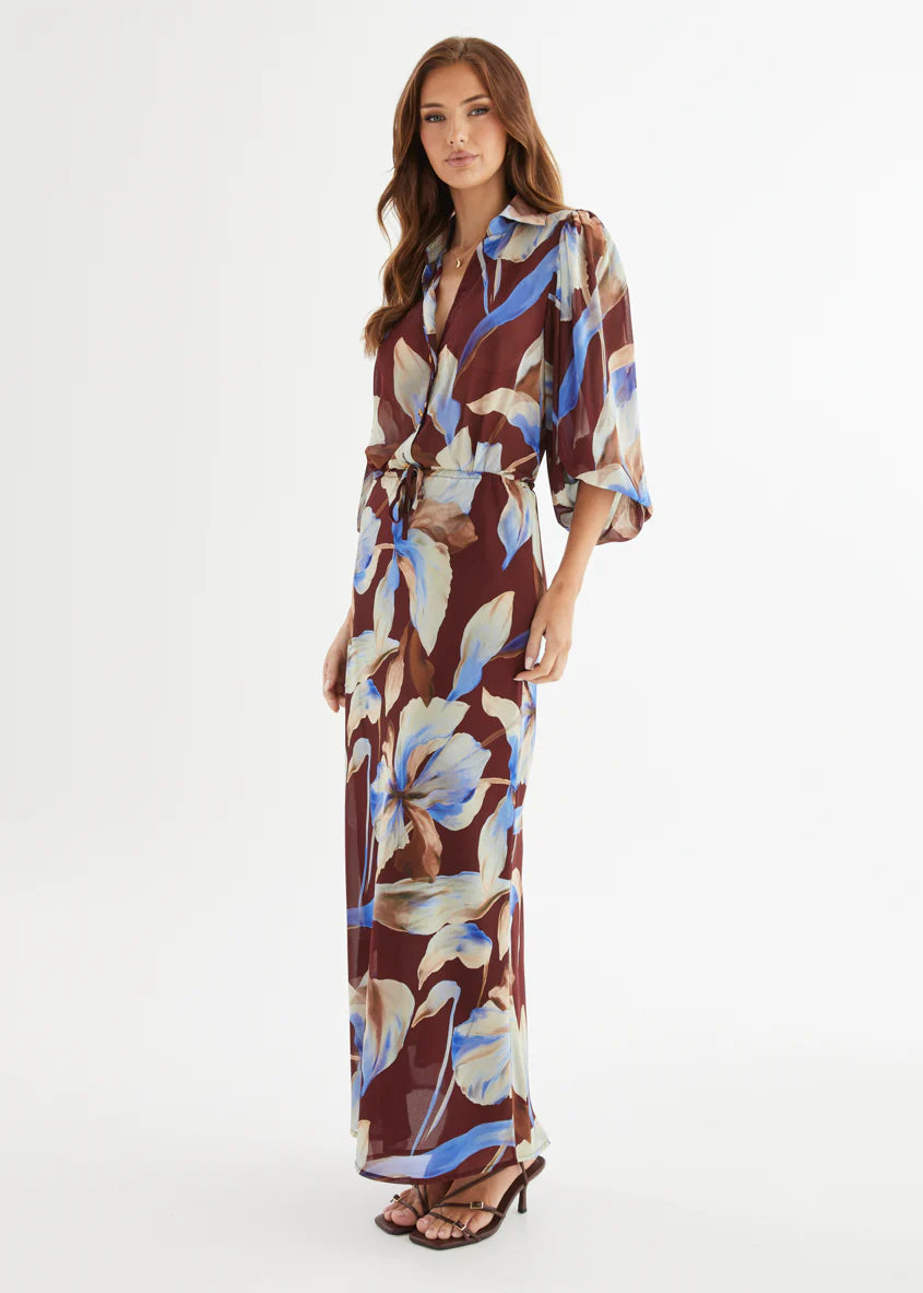 Skyla Maxi Skirt - Burgundy Anya