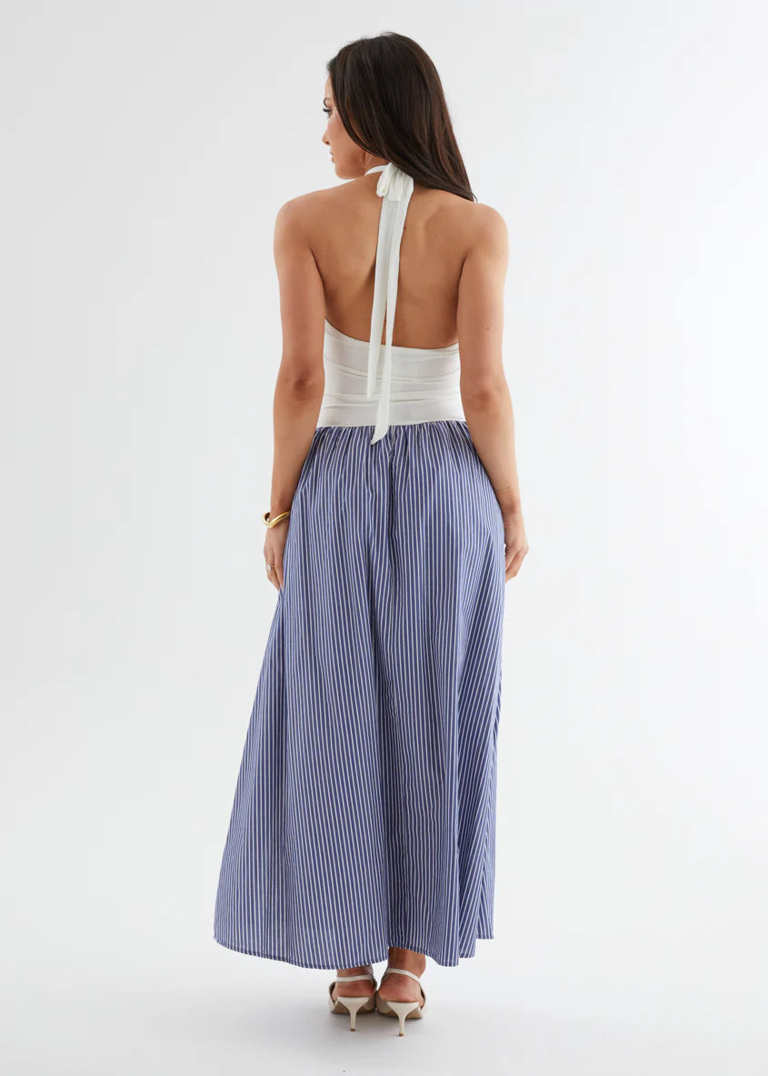 Sunni Maxi Dress - Sky Stripe