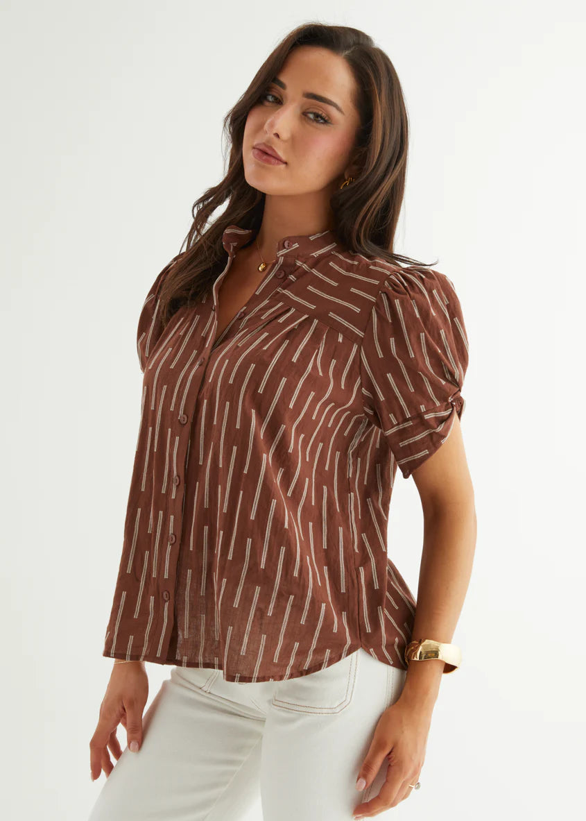 Becca Blouse - Milk Chocolate