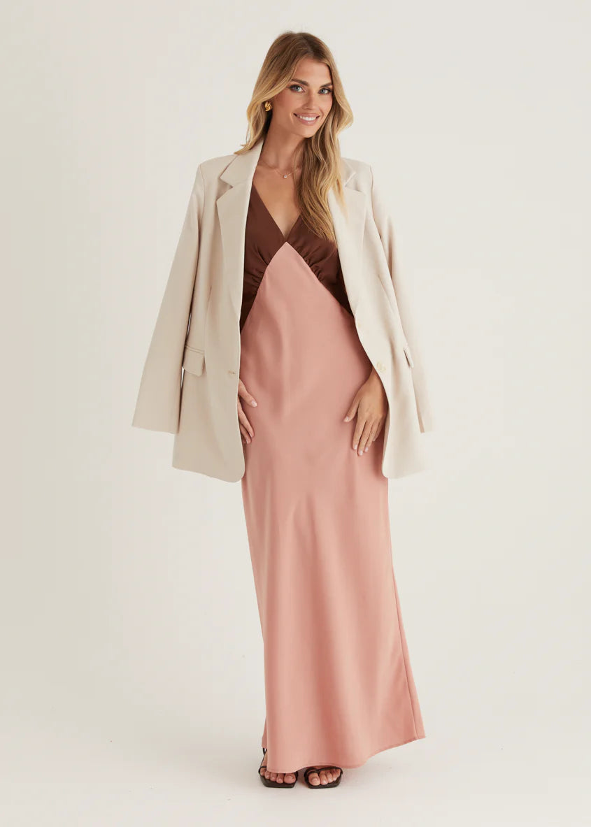 Taleena Maxi Dress - Chocolate Splice