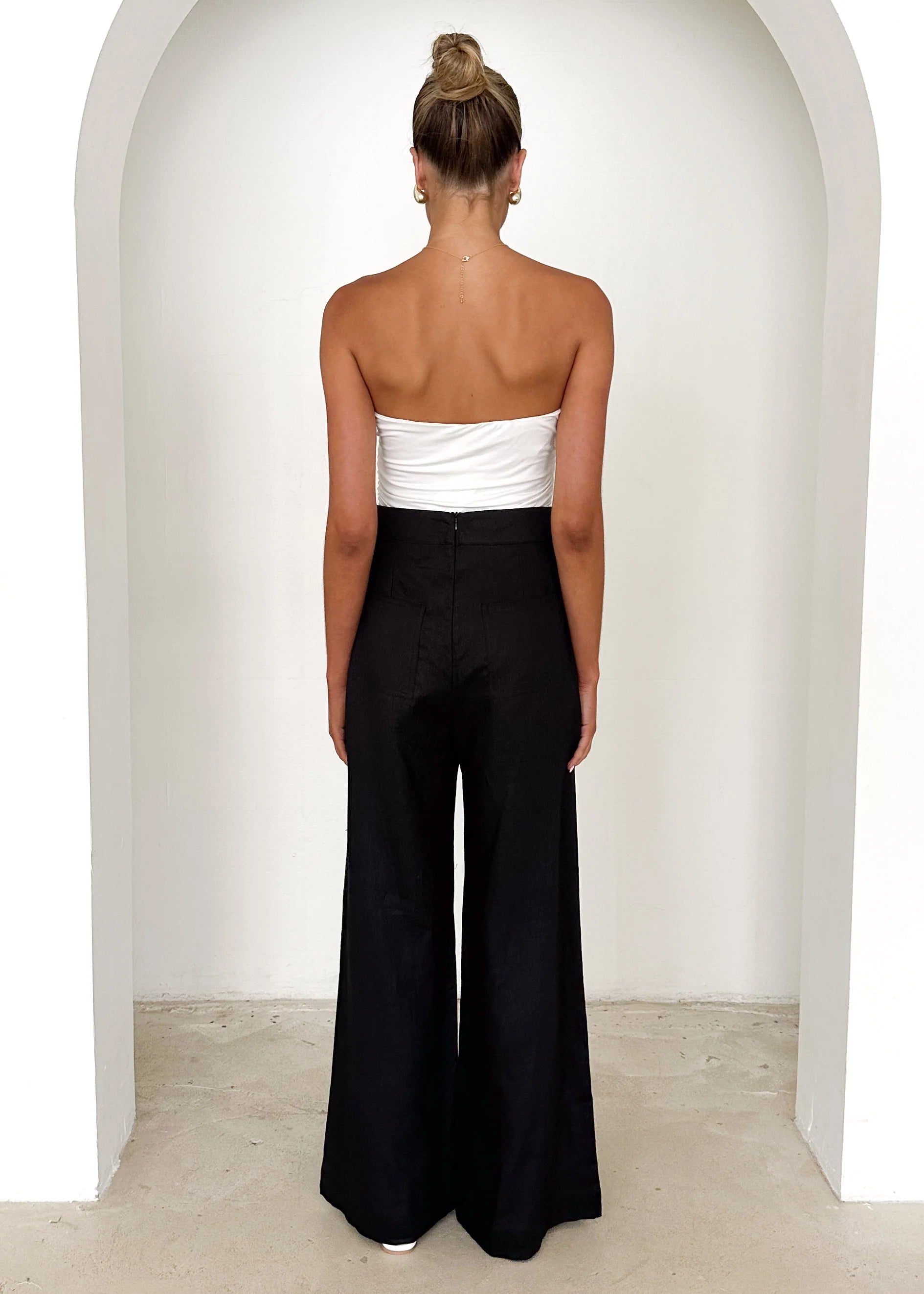 Lilah Linen Pants - Black