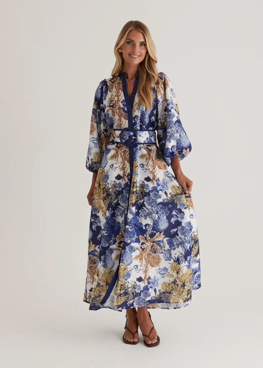 Wimsoe Midi Dress - Navy Chateau