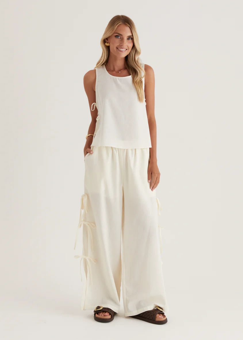 Whinley Tie Top - Cream