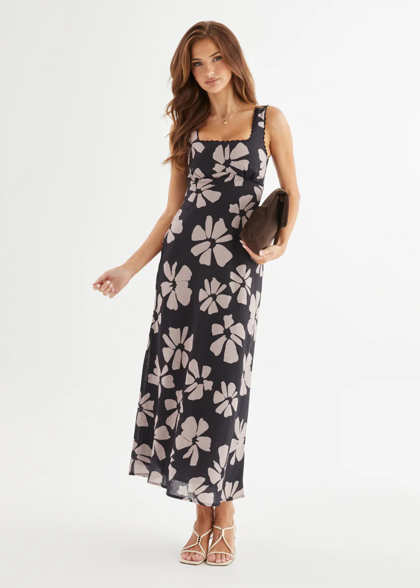 Lovestone Maxi Dress - Black Floral