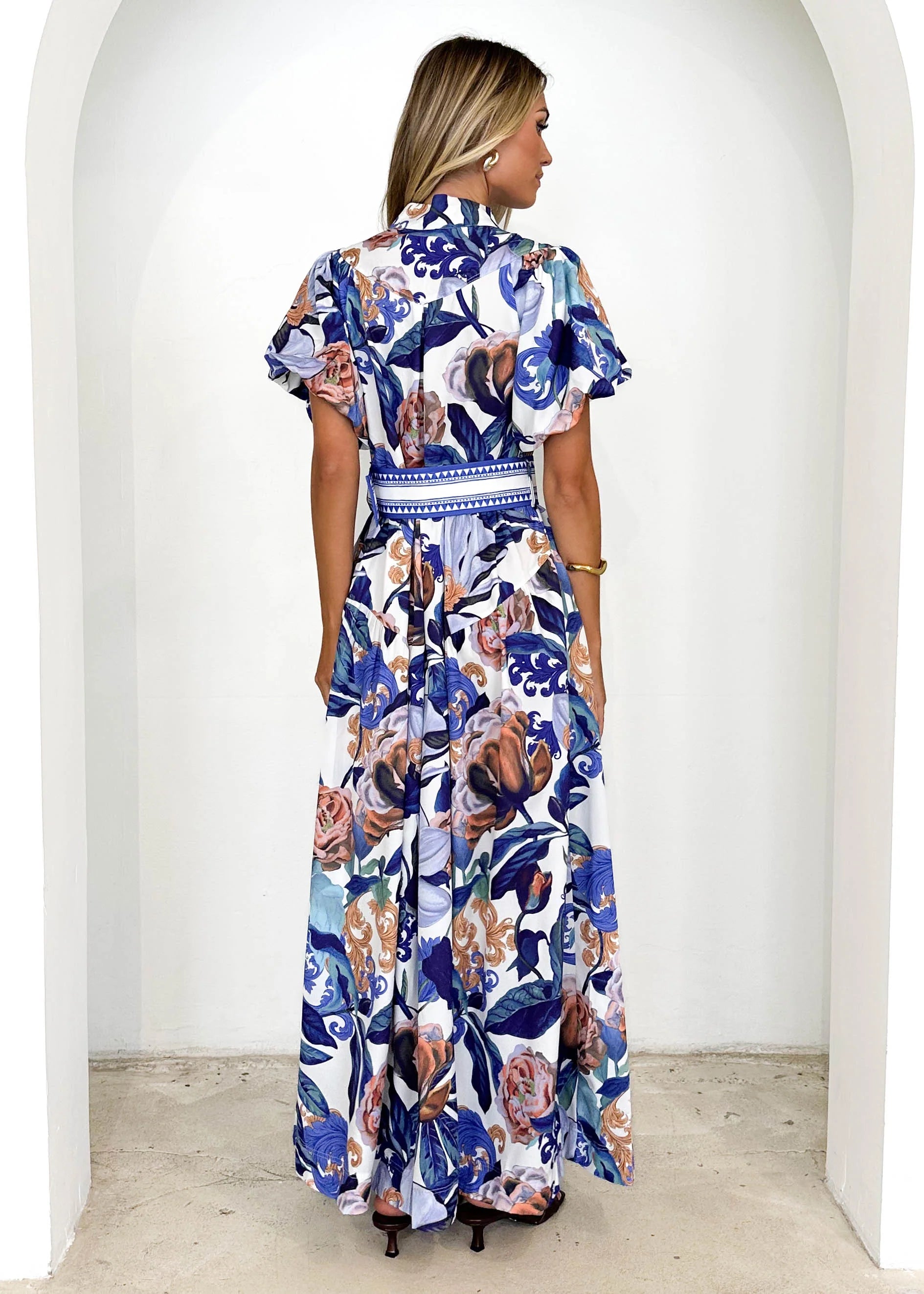 Bridgette Maxi Dress - Donatella Azure