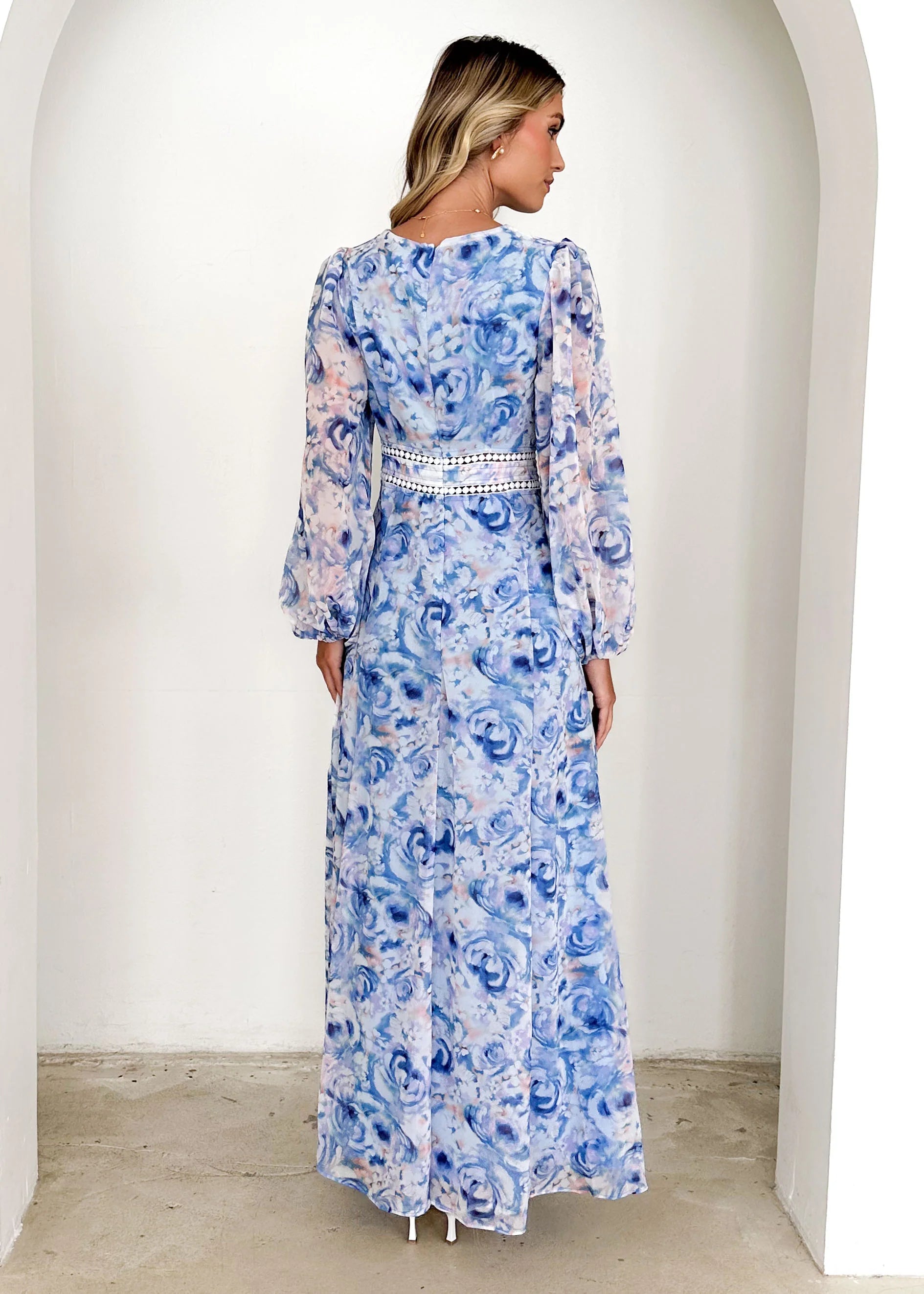 Fontana Midi Dress - Peony Blue