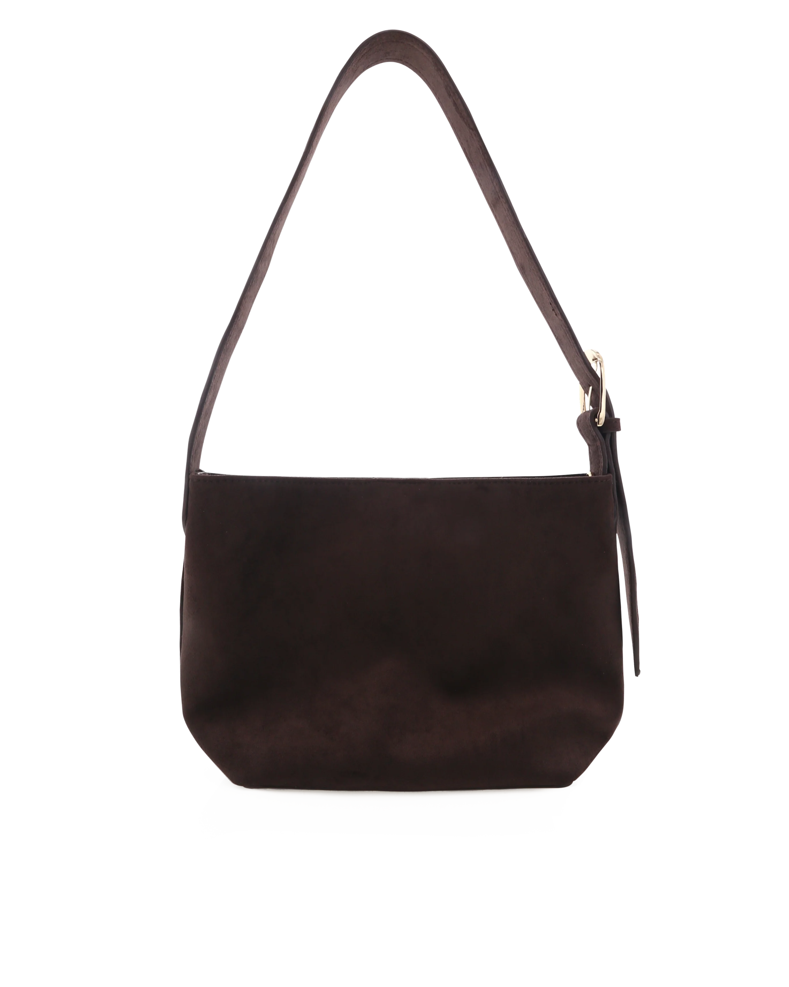 Freya Shoulder Bag - Dark Cacao Suede