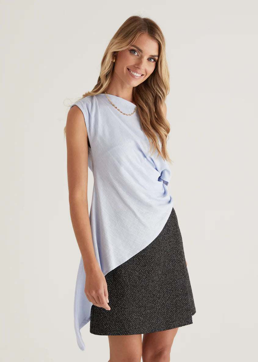 Kylo One Shoulder Top - Blue