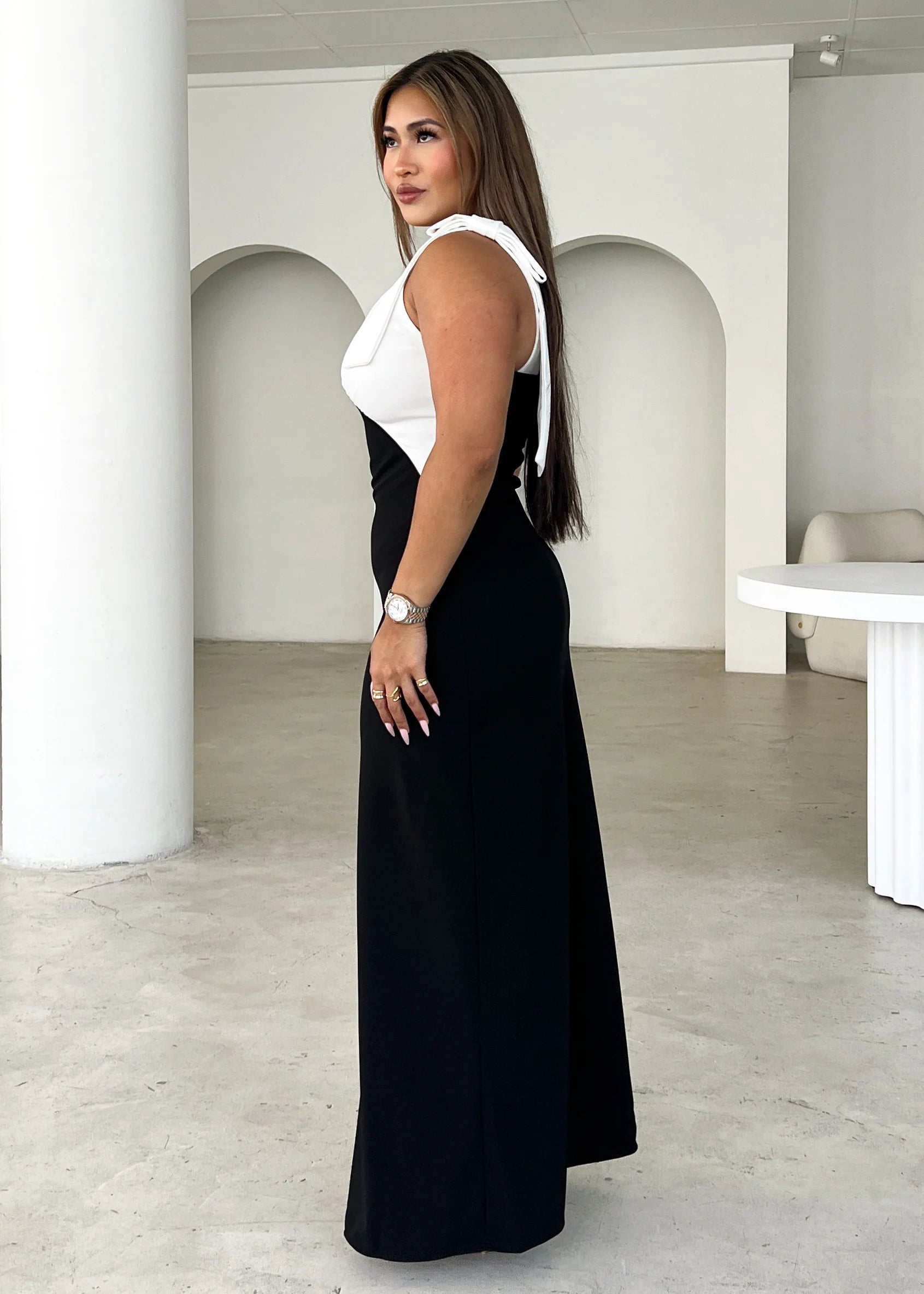 Formation Maxi Dress - Black Splice