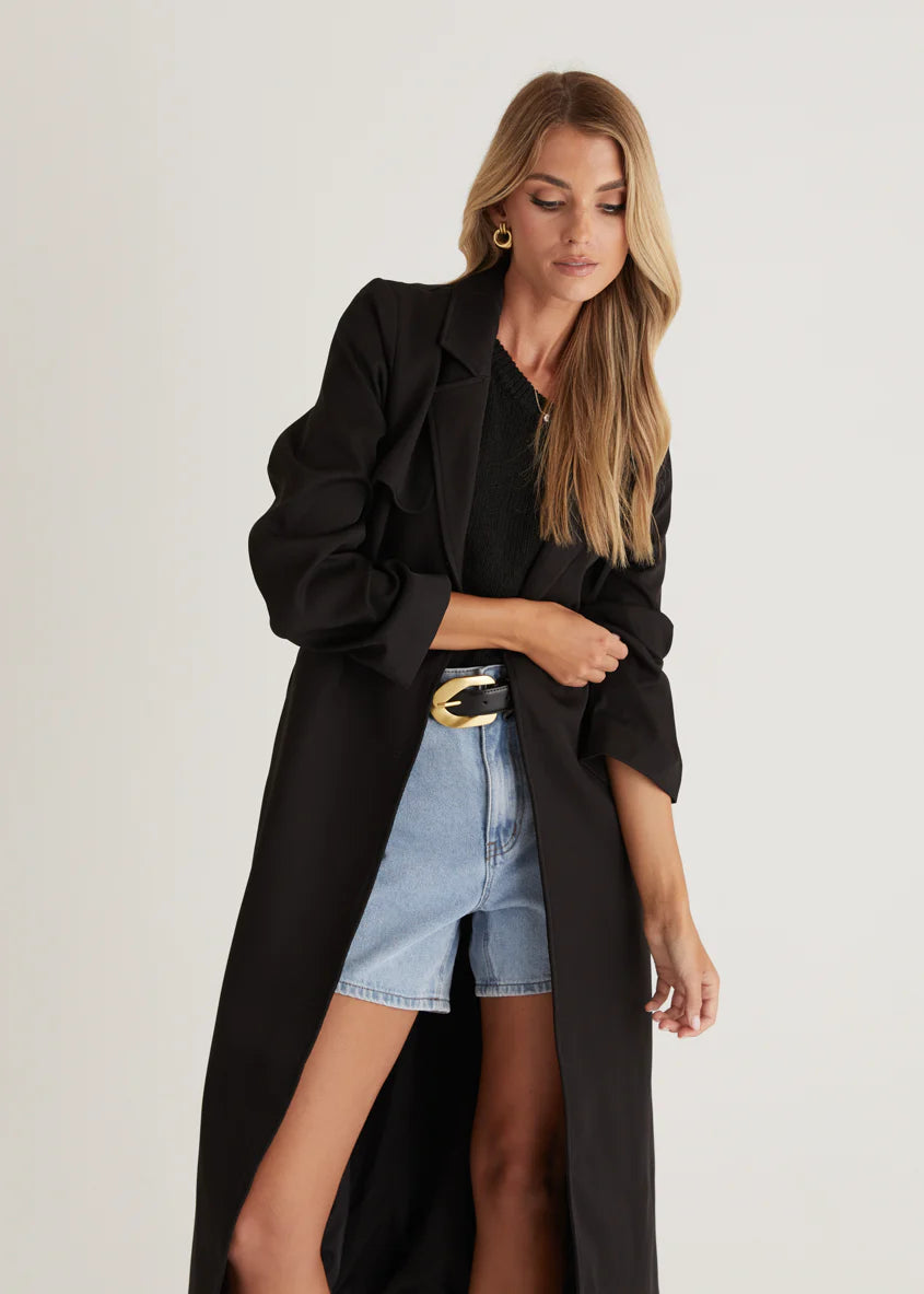 Kylie Trench Coat - Black