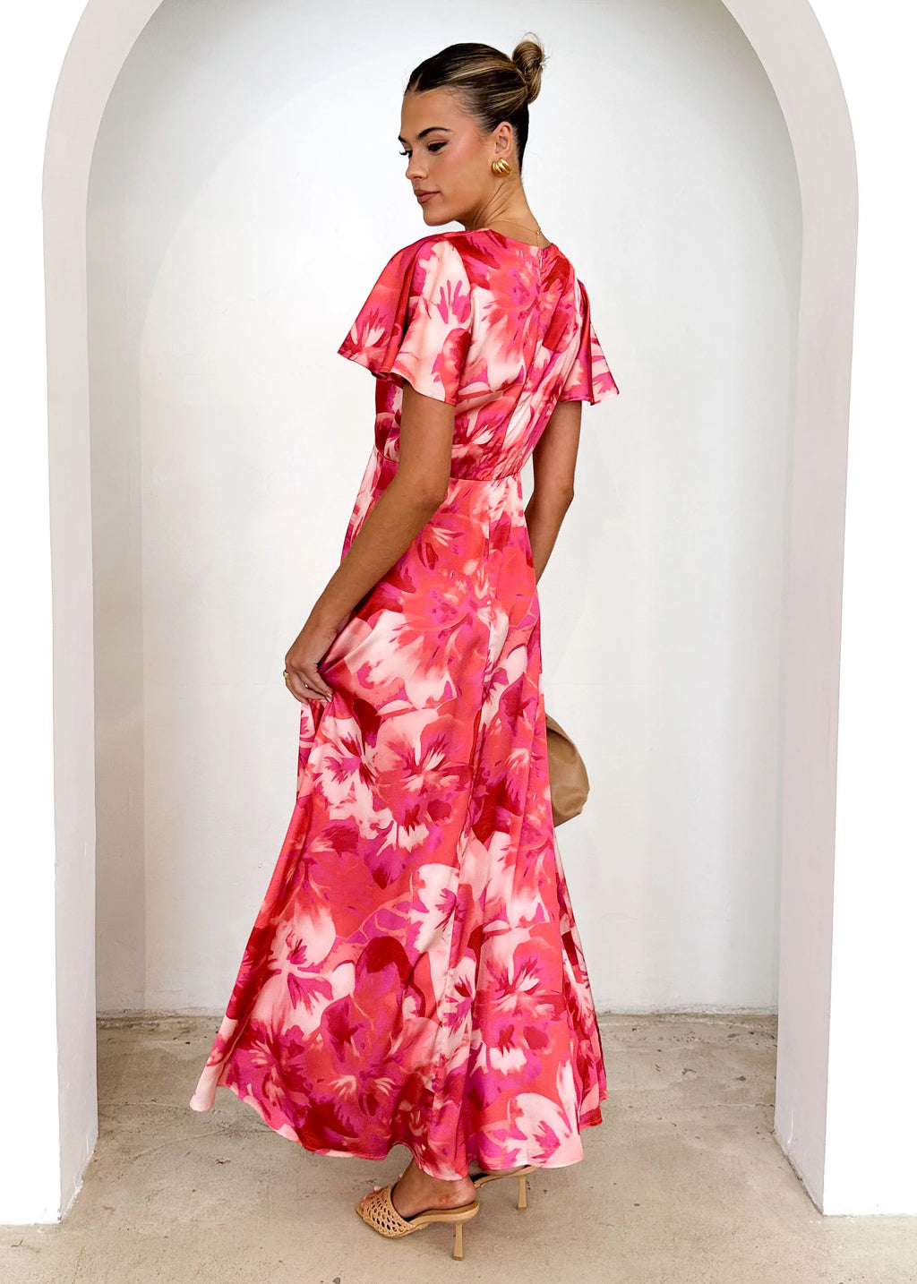 Delphine Maxi Dress - Berry Flowers