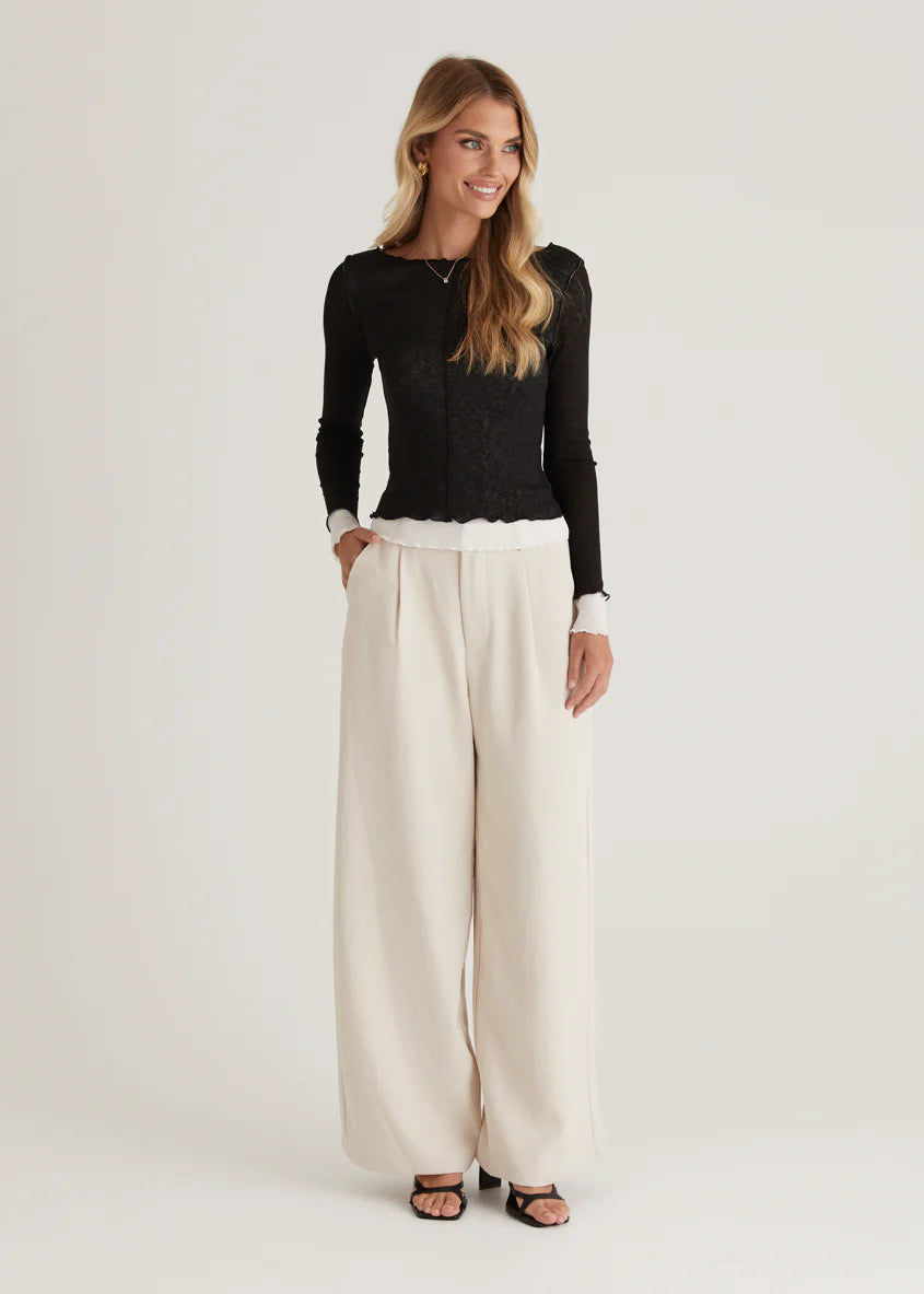 Lia Knit Top - Black