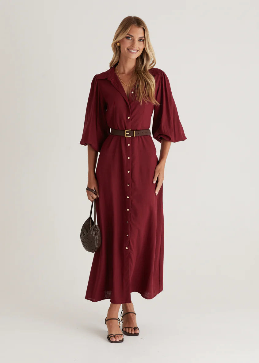 Romy Maxi Dress - Wine