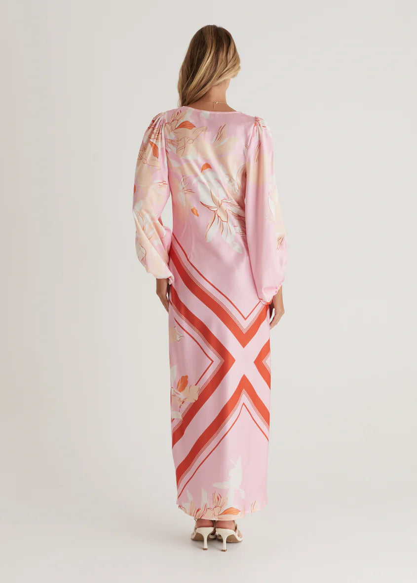 Stetha Maxi Dress - Candy Pink Floral