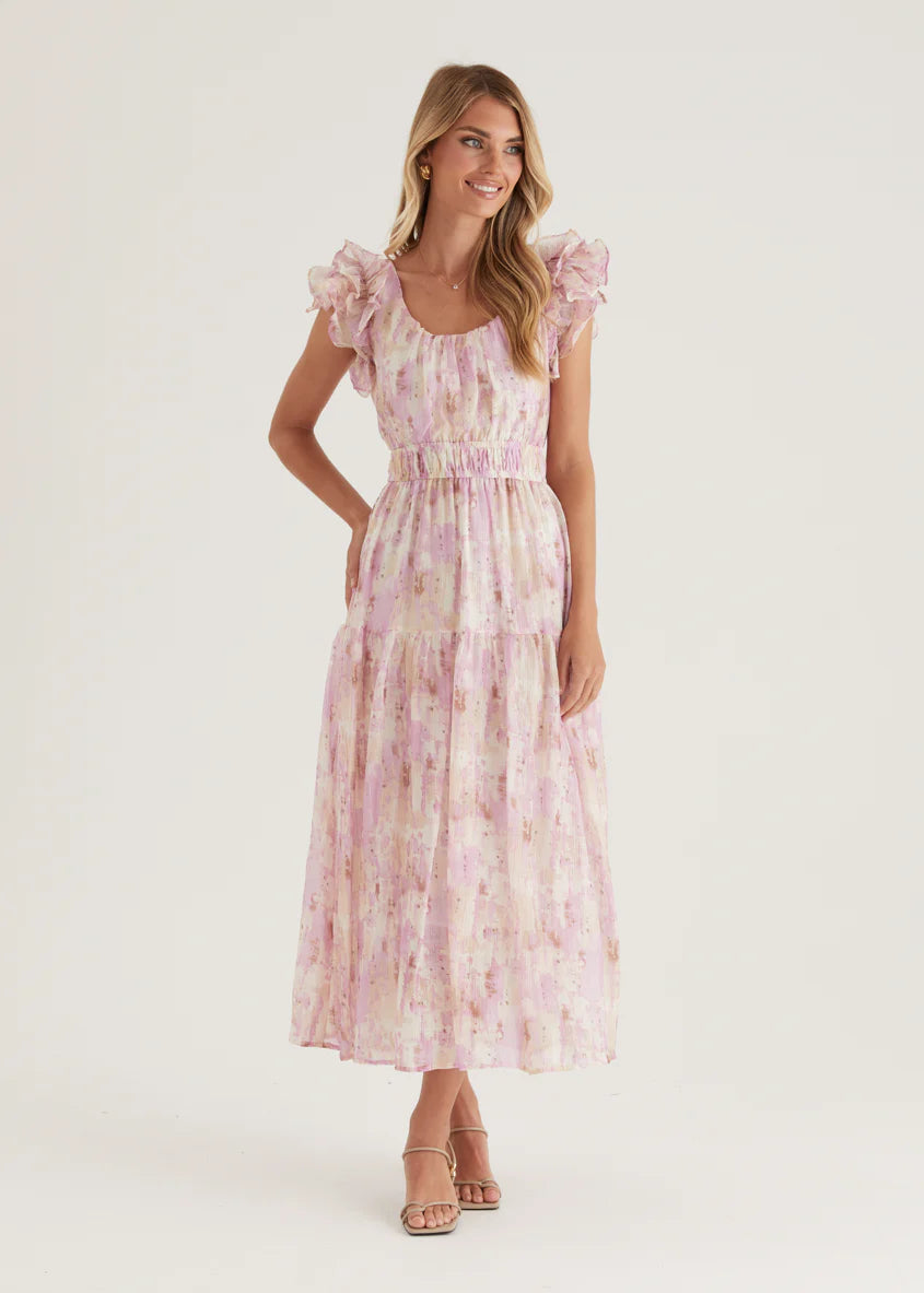 Valentina Maxi Dress - Pink Splash