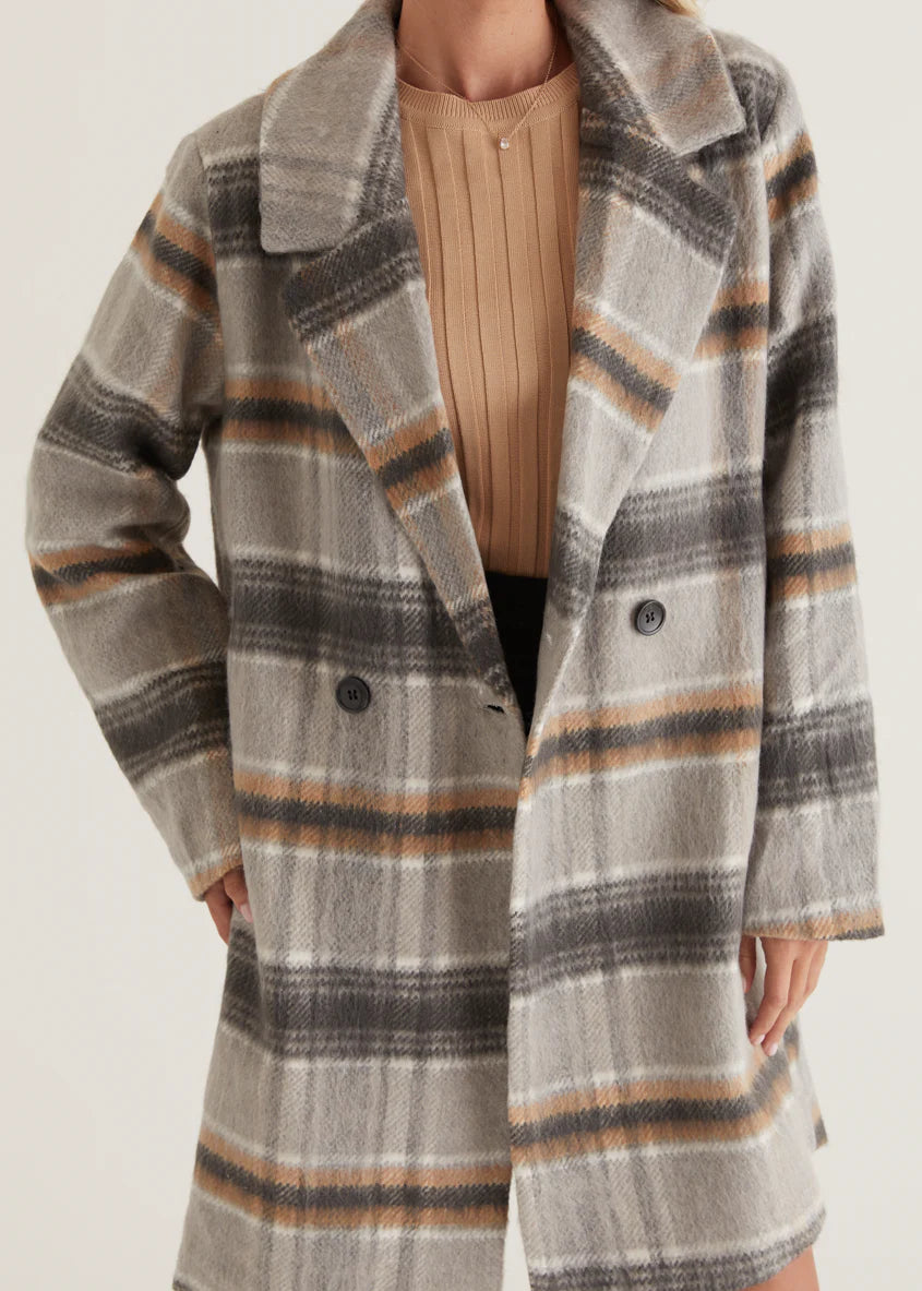 Oprael Coat - Grey Check