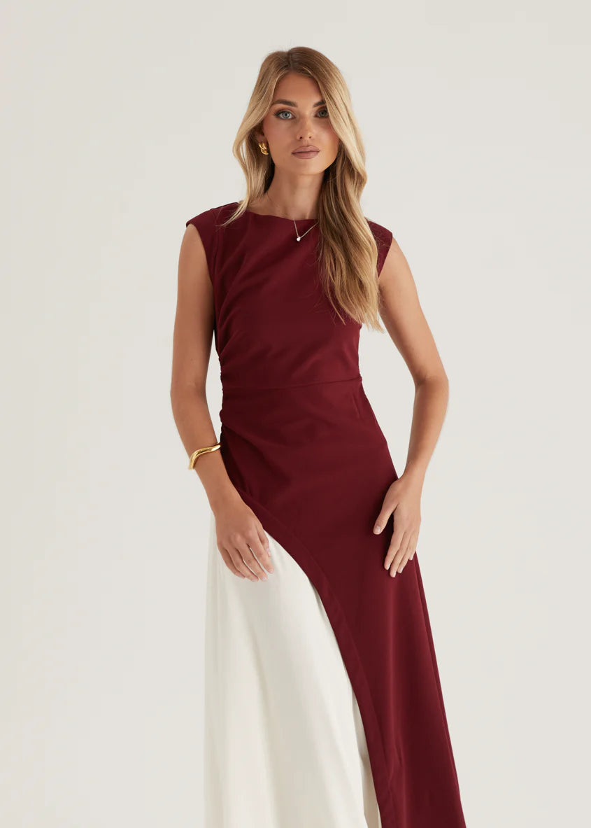Picasso Maxi Dress - Berry Splice