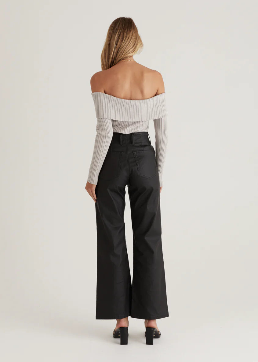 Nika Coated Pants - Black