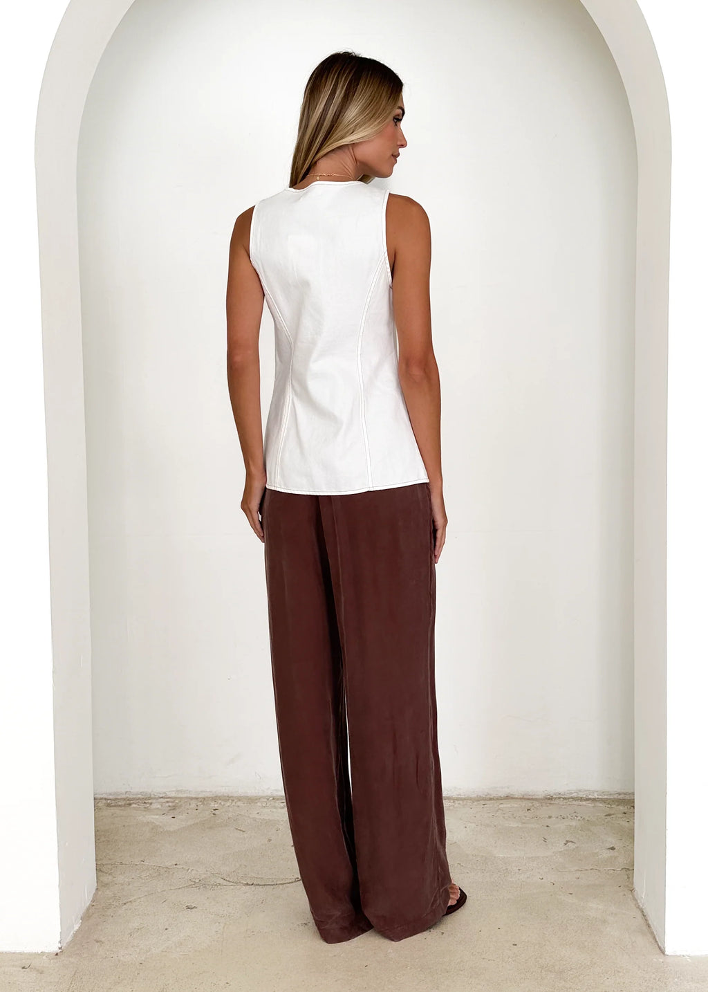 Sandra Denim Vest - Off White