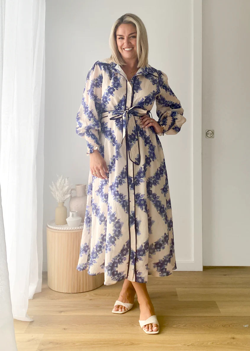 Rosemary Maxi Dress - Blue Floral