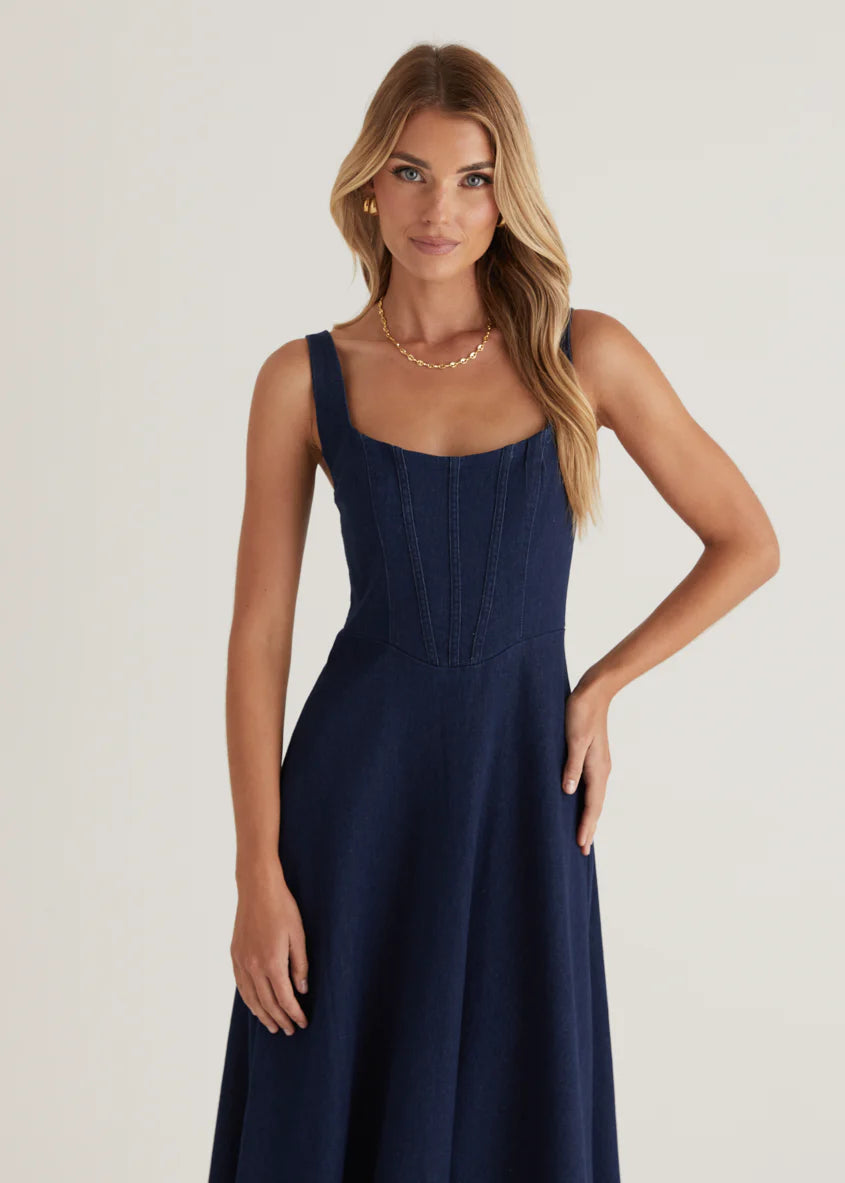Toscana Maxi Dress - Indigo