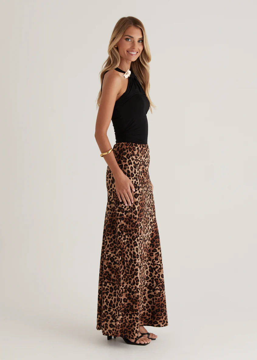 Cleo Maxi Skirt - Leopard