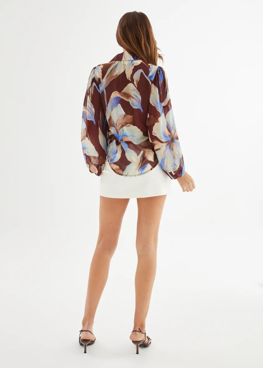 Avina Shirt - Burgundy Anya