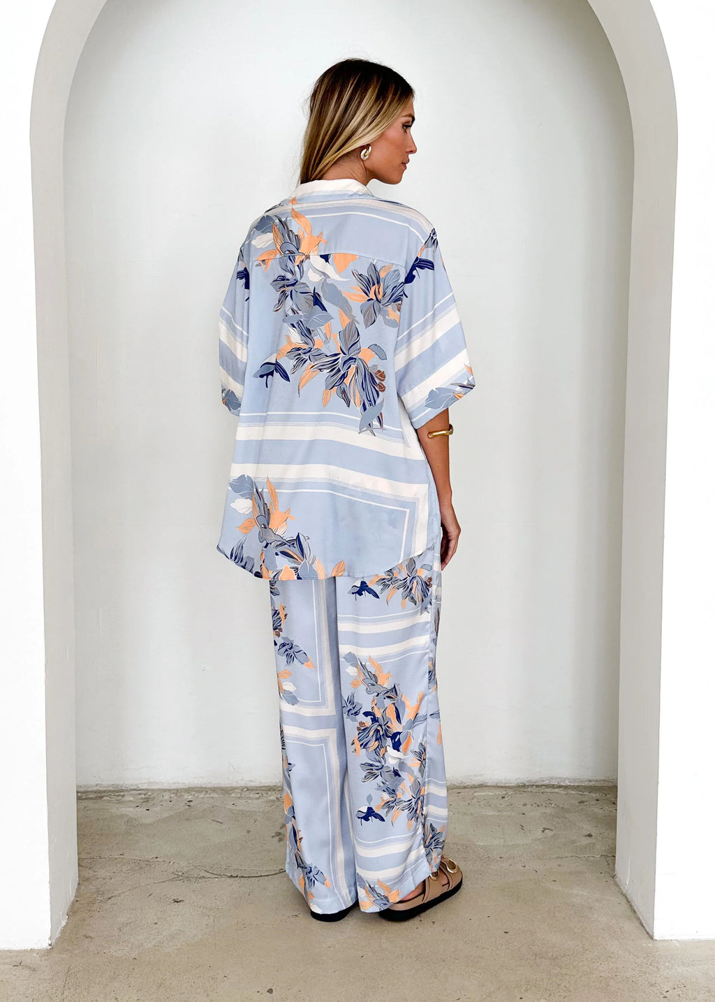 Kaycie Pants - Powder Blue Floral