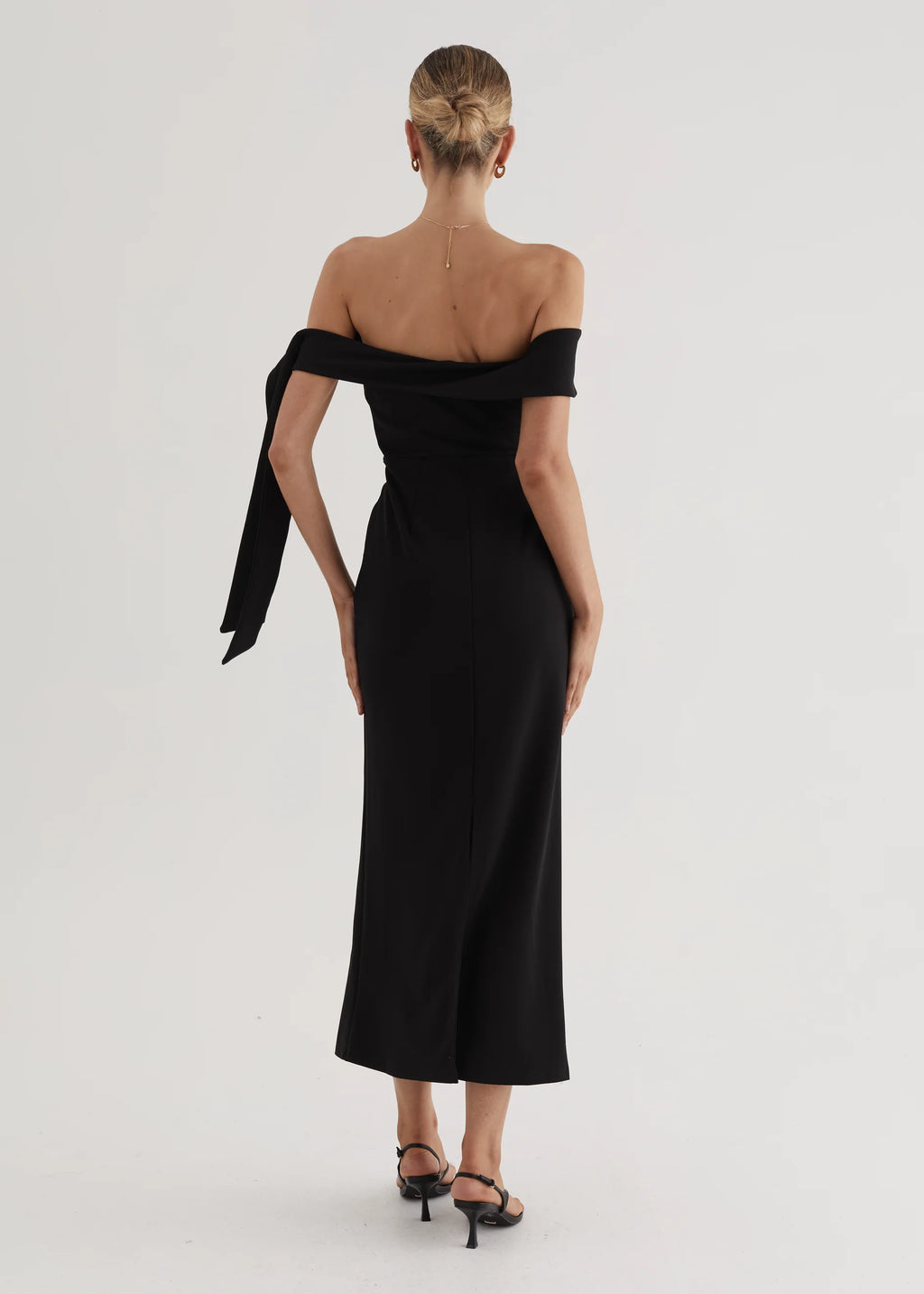 Renia Off Shoulder Maxi Dress - Black