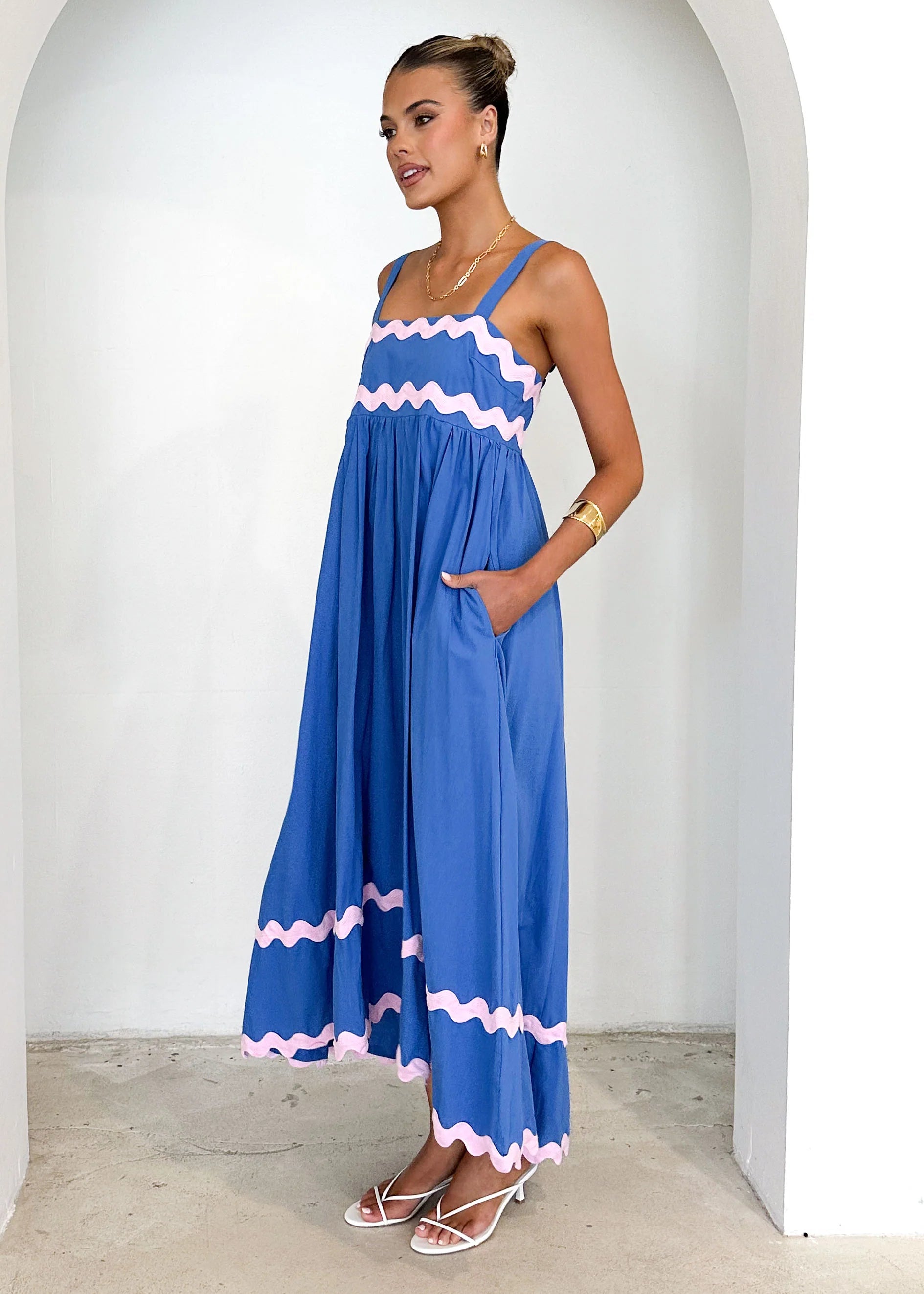 Elton Maxi Dress - Blue