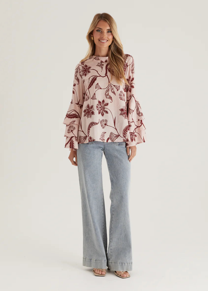 Melissa Blouse - Blush Floral