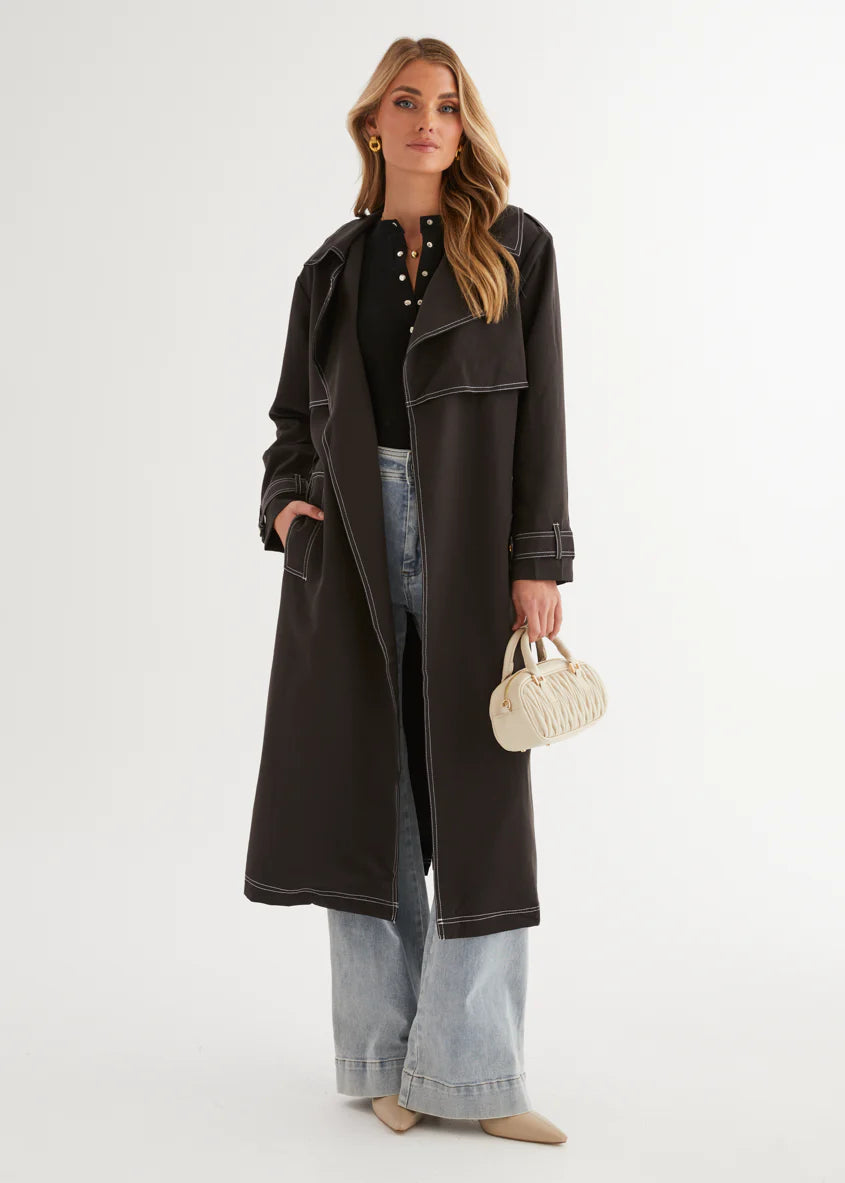 Jaidie Trench Coat - Black