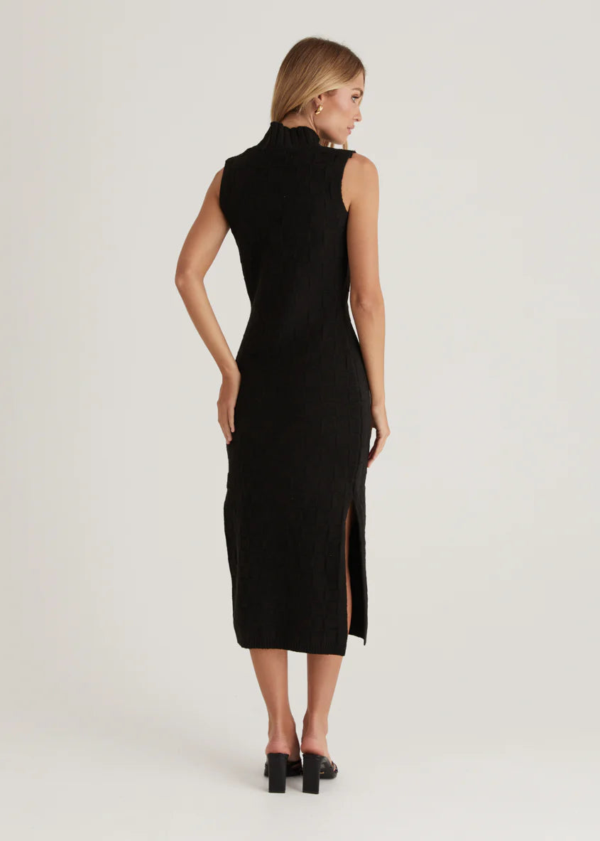 Milahn Knit Midi Dress - Black