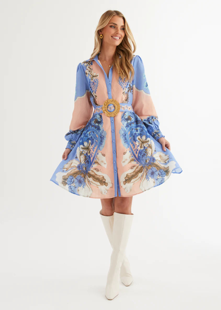 Seraphina Dress - Blue Willow