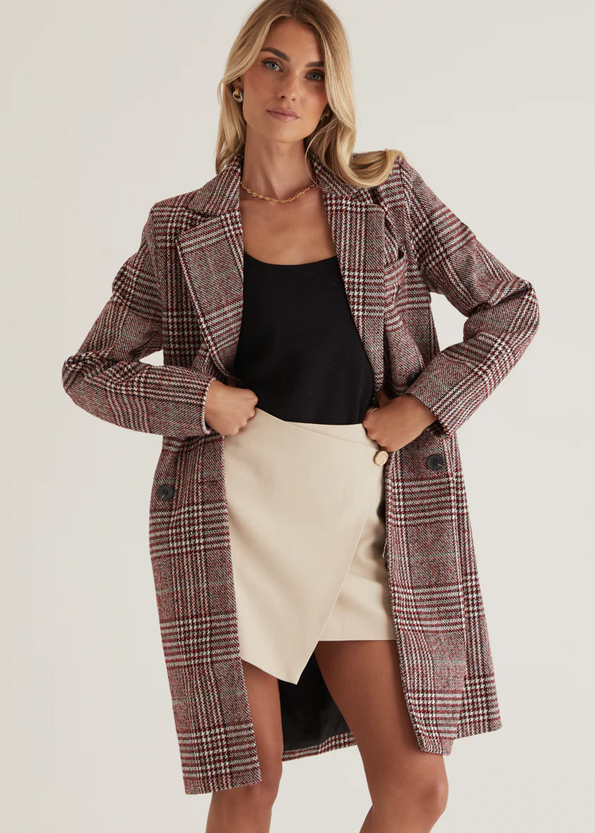 Jarren Coat - Red Check