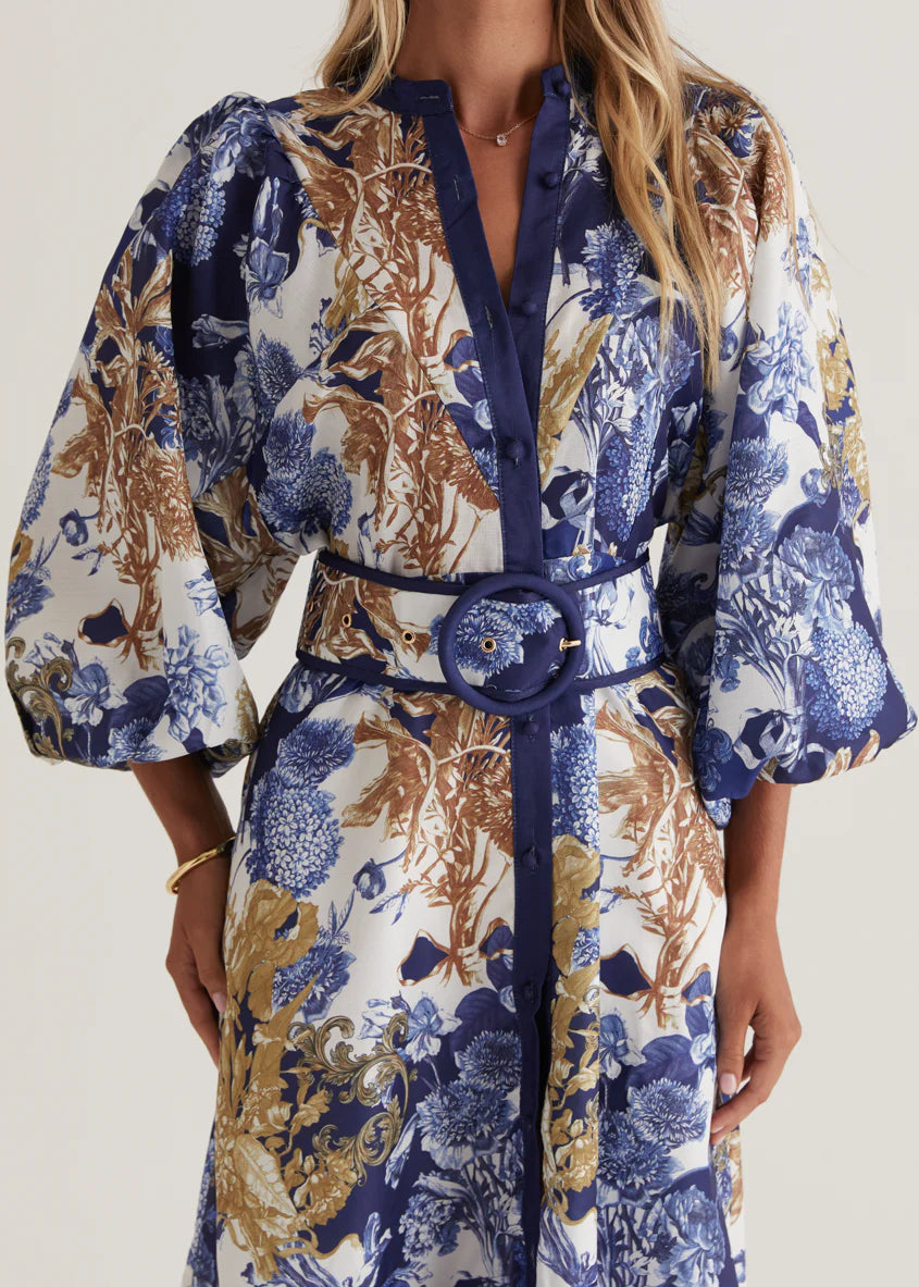 Wimsoe Midi Dress - Navy Chateau