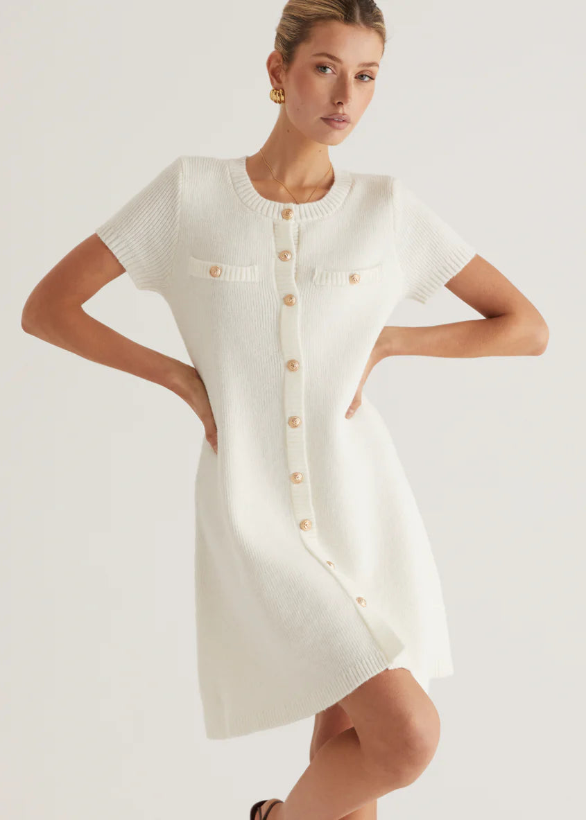 Savannah Knit Dress - Off White