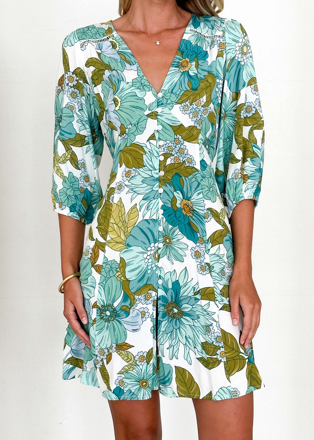 Lenni Dress - Amaya Green