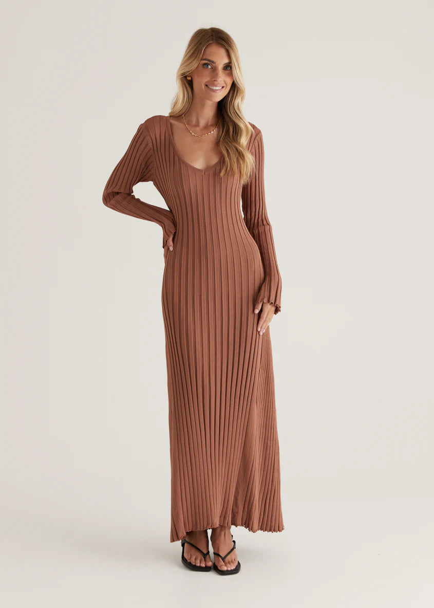 Norah Knit Maxi Dress - Clay
